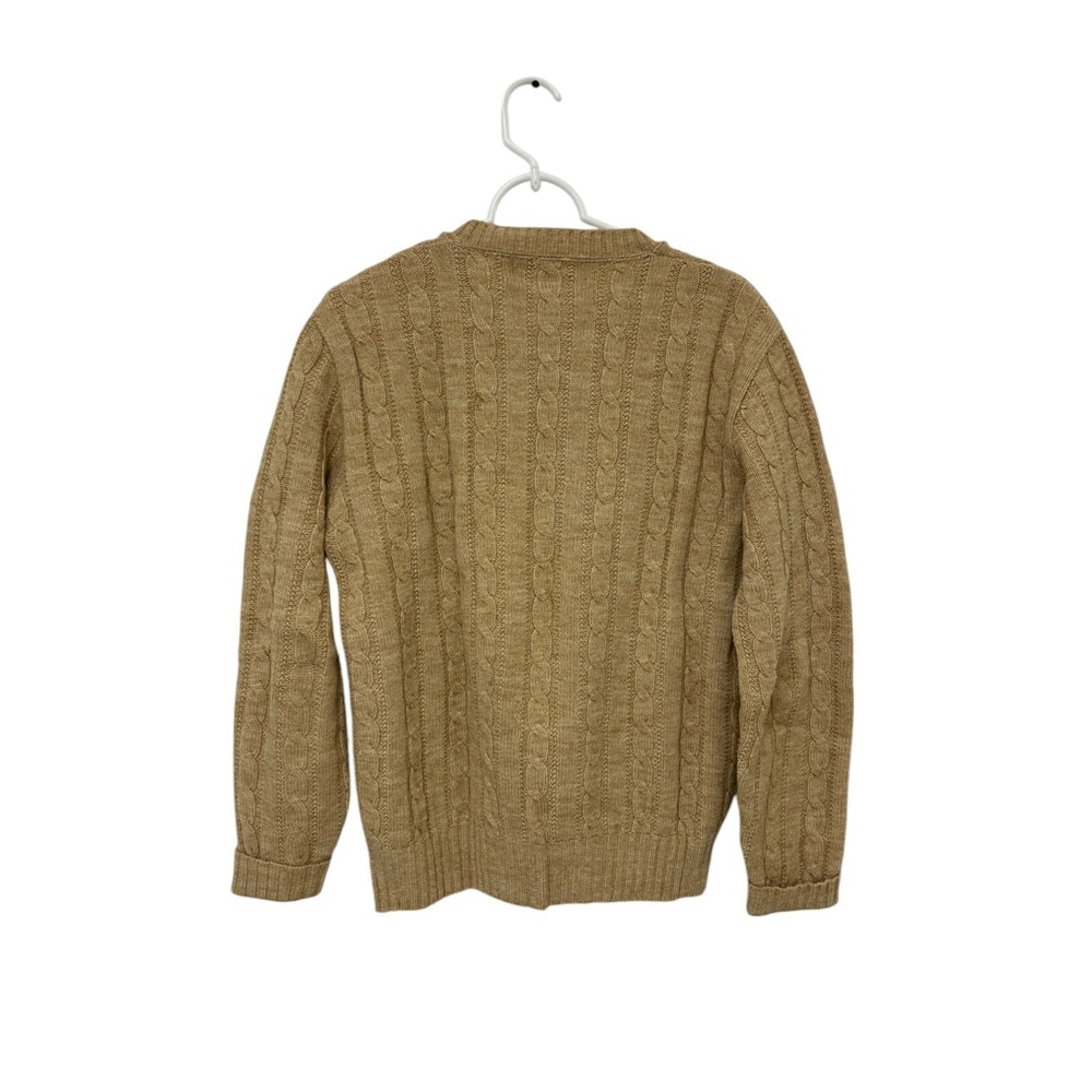 Jantzen Sweater Brown Mens Medium Pullover Cable Knit Square Neck Long Sleeve - Picture 2 of 8